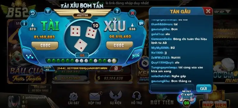 Luật chơi game tài xỉu B52